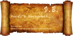 Veréb Bernadett névjegykártya